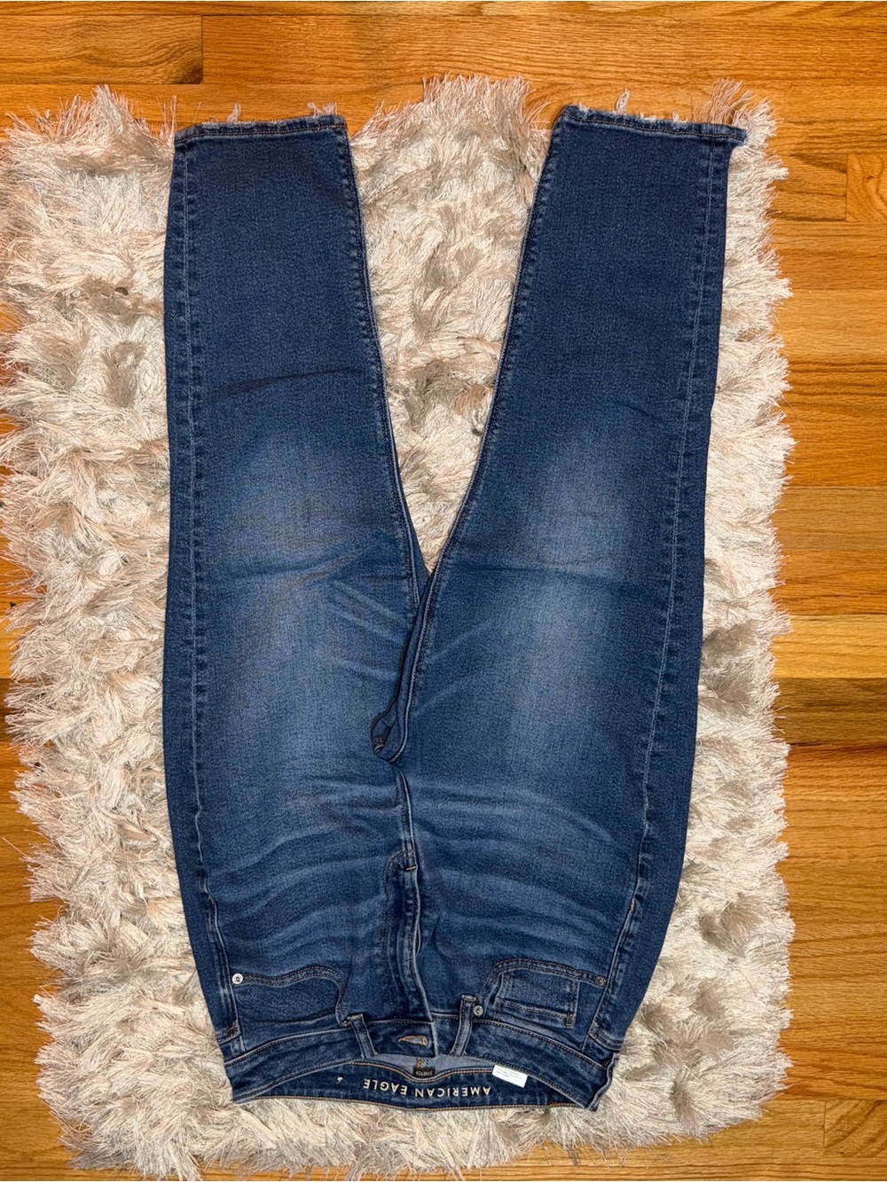American Eagle Outfitters Dark Blue Cropped Stretch Skinny Jeans